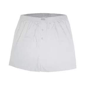 Białe Bokserki Męskie Majtki Bawełniane Luźne Wygodne Z Rozporkiem S - Majtki męskie - miniaturka - grafika 1