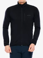 Bluzy sportowe męskie - Bluza rozpinana Salomon Essential Lightwarm FZ - deep black - miniaturka - grafika 1
