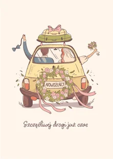 Karnet Ślub - Szczęśliwej drogi już czas - Kartki okolicznościowe i zaproszenia - miniaturka - grafika 1