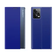 Etui i futerały do telefonów - New Sleep Case etui do Xiaomi Redmi Note 12 5G / Poco X5 5G pokrowiec z klapką podstawka niebieskie - miniaturka - grafika 1