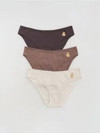 Majtki damskie - Reserved - Bawełniane majtki typu figi 3 pack - fioletowy - miniaturka - grafika 1