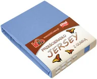Prześcieradła dla dzieci - Prześcieradło jersey z gumką 60x120 niebieskie KARO - miniaturka - grafika 1
