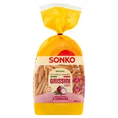 Paluszki - Sonko Grissini Corti Paluszki chlebowe z cebulką 200 g - miniaturka - grafika 1