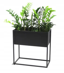 Kwietnik Metalowy CUBO 60x60x30cm czarny LOFT - Kwietniki - miniaturka - grafika 1