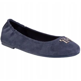 Buty Tommy Hilfiger Th Hardware Balerina FW0FW04768 niebieskie - Baleriny - miniaturka - grafika 1