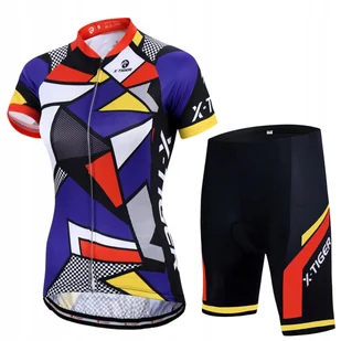 Spodenki Rowerowe Koszulka Komplet Damski Z Wkładką Żel X-Tiger Jakość XL - Spodenki rowerowe - miniaturka - grafika 1