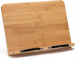 PODPÓRKA BAMBUSOWA STOJAK POD KSIĄŻKĘ TABLET DREWNO REGULOWANA STOJĄCA XXL - Podpórki do książek - miniaturka - grafika 1