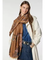 Apaszki i szaliki damskie - Lucky Bees Szal w kolorze brązowym - 180 x 85 cm - miniaturka - grafika 1