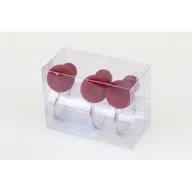 Ozdoby bożonarodzeniowe - Obrączka na serwetkę bordowy - miniaturka - grafika 1