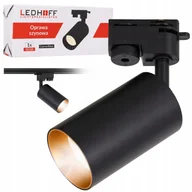 Lampy sufitowe - Reflektor szynowy Lampa Oprawa Czarny złoty GU10 Oświetlenie na szynę Spot - miniaturka - grafika 1