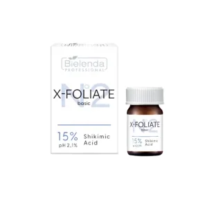Bielenda Professional X-Foliate kwas szikimowy 15% 5ml - Peelingi i scruby do twarzy - miniaturka - grafika 1