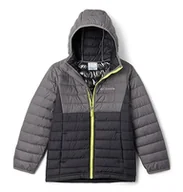 Kurtki i płaszcze dla chłopców - Columbia Powder Lite Boys Hooded Jacket Coat, Unisex, Black, XL - miniaturka - grafika 1