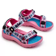Buty dla dziewczynek - Dziecięce Sandałki Lee Cooper LCW-24-34-2600 Różowe - miniaturka - grafika 1