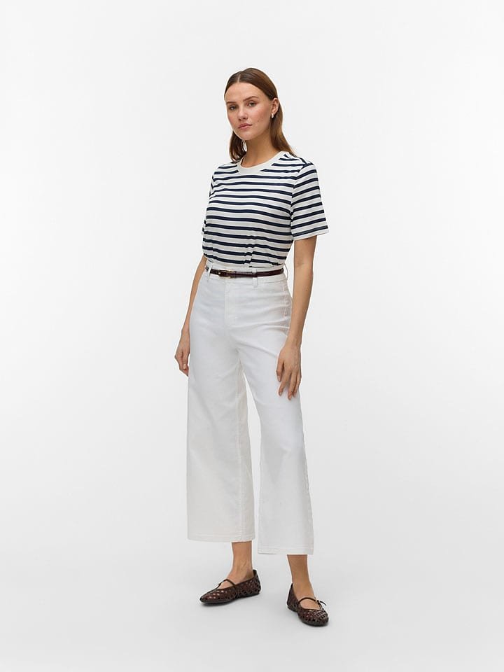 Vero Moda Koszulka w kolorze biało-granatowym