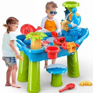 DLA DZIECI 3W1 STOLIK WODNY STATEK PIRACKI Z KRZESEŁKIEM - Place zabaw - miniaturka - grafika 1