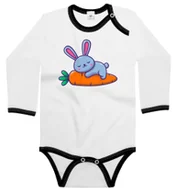 Body dla niemowląt - Body dziecięce Królik Zając Tulący Wielką Marchew Dzień Marchewki 62/68 - miniaturka - grafika 1