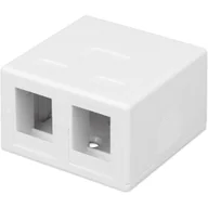 Pozostałe akcesoria sieciowe - Techly Obudowa natynkowa na 2 moduły Keystone RJ45 lub RJ11/12 - miniaturka - grafika 1