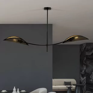 Emibig LOTUS 2 BLACK/GOLD 1106/2 lampa sufitowa żyrandol oryginalny Design abażury 1106/2 - Lampy sufitowe - miniaturka - grafika 4