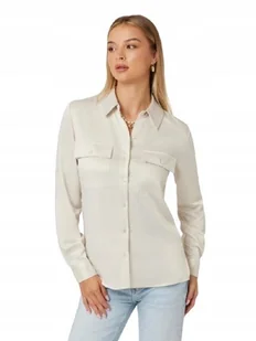 Guess Klasyczna Ecru Koszula z Długim Rękawem i Kieszeniami M Gna - GUESS - Koszule damskie Guess Klasyczna Ecru Koszula z Długim Rękawem i Kieszeniami M Gna - GUESS - Koszule damskie - miniaturka - grafika 1