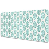 Podkładki na biurko - Mata z nadrukiem na biurko Zielone liście 90x45 cm - miniaturka - grafika 1