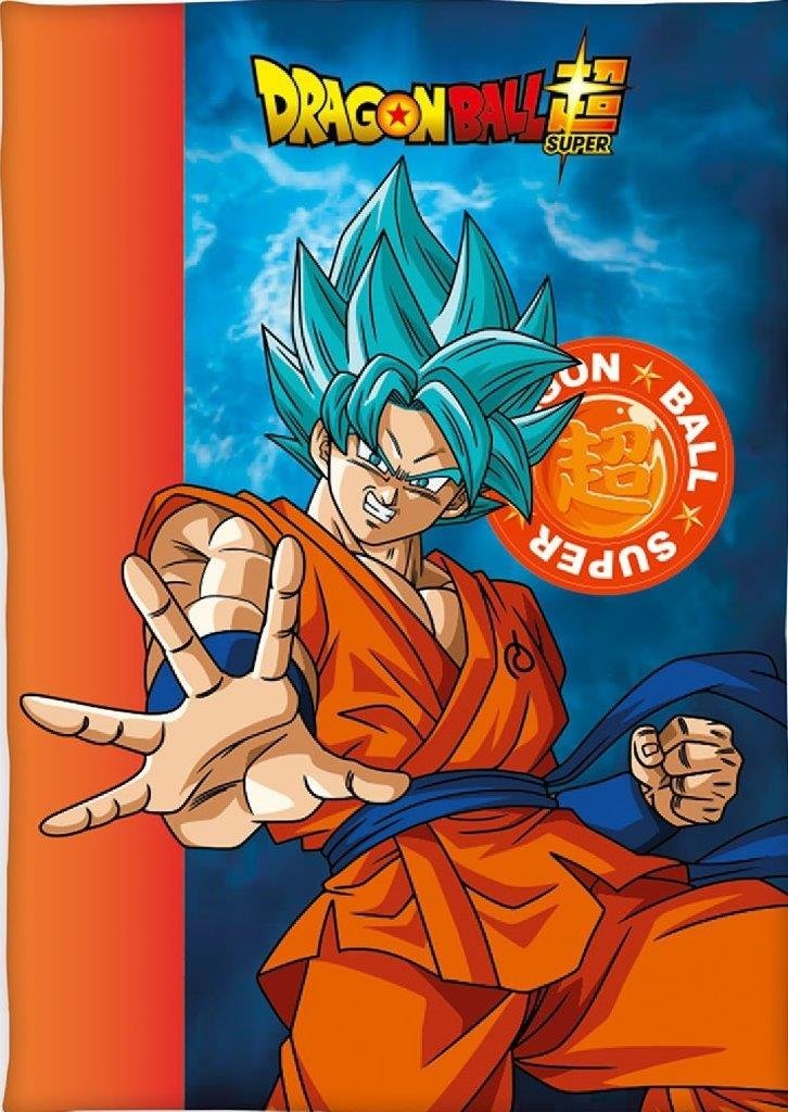 Koc polarowy 100x140 Dragon Ball niebieski pomarańczowy 220g/m2 Faro