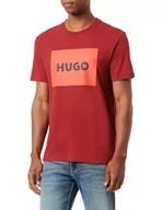 Koszulki męskie - HUGO T-shirt męski, Dark Red604, M - miniaturka - grafika 1