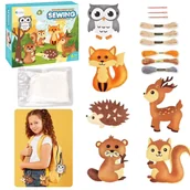 Zabawki kreatywne - Wyszywanka z Filcu dla Dzieci Diy Leśne Zwierzątka 6 Sztuk do Szycia - miniaturka - grafika 1