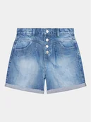 Spodenki damskie - Guess Szorty jeansowe J3GD16 D4MU2 Niebieski Relaxed Fit - miniaturka - grafika 1