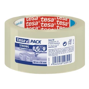 TESA TAŚMA PAKOWA TESAPACK STRONG CICHA 66m/50mm TRANSP - Akcesoria do pakowania - miniaturka - grafika 2