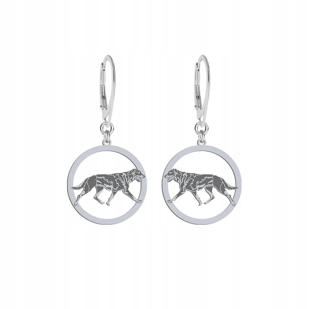 Kolczyki Srebrne 925 z psem Owczarek Francuski - Beauceron Prezent GRAWER