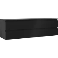Szafki łazienkowe - Mexen Orio szafka łazienkowa podumywalkowa 160 cm z blatem, 2 szuflady, czarna mat - 91A10-16047-2-BFFC71 - miniaturka - grafika 1
