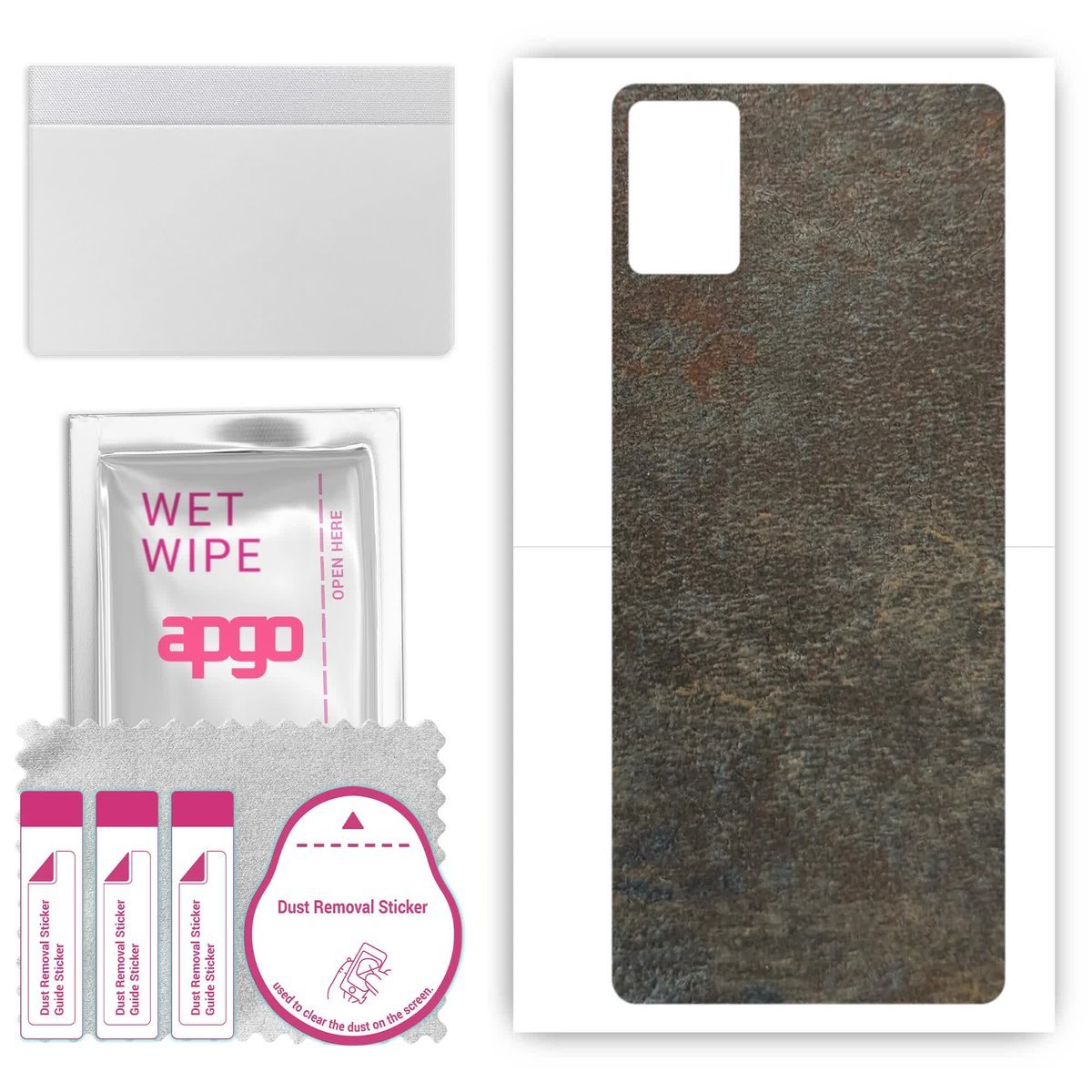 Folia naklejka skórka strukturalna na TYŁ do alcatel 3X (2020) - Kamień Księżycowy - apgo SKINS