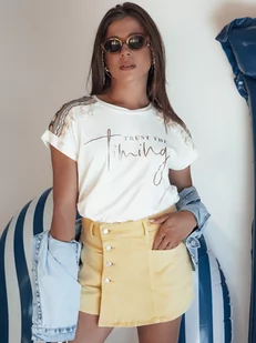 Spodenki damskie SUMERLUXE żółte Dstreet SY0337-L - Spodenki damskie - miniaturka - grafika 1