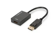 Kable komputerowe i do monitorów - ASSMANN Kabel DisplayPort Adapter, DP  HDMI typ A, 0.2 m, z blokadą, HDMI Ver. 2.0,,,,, aktywny, czarna AK-340415-002-S - miniaturka - grafika 1