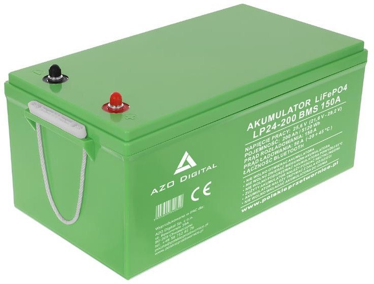 Akumulator LiFePO4 LP24-200 200Ah 24V 150A Bluetooth mata grzewcza