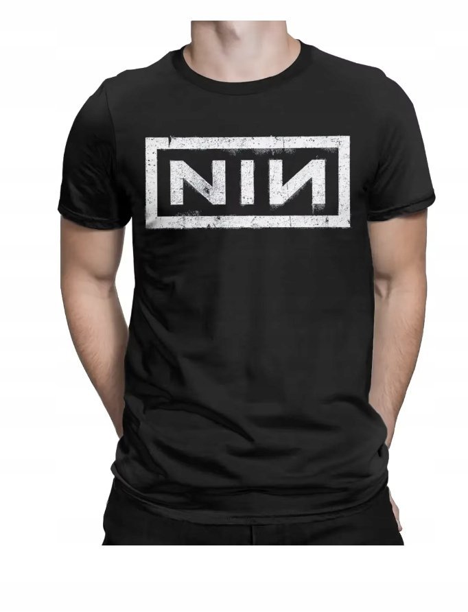 KOSZULKA Z NADRUKIEM MĘSKA ŚMIESZNA T-SHIRT NIN NINE r. L 2