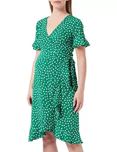ONLY Sukienka damska z efektem owijania, Verdant Green, L - Sukienki - miniaturka - grafika 1