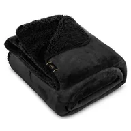 Koce i narzuty dla dzieci - ﻿Koc dwustronny narzuta TEDY 150x200 Premium czarny ciepły polarowy miękki - miniaturka - grafika 1