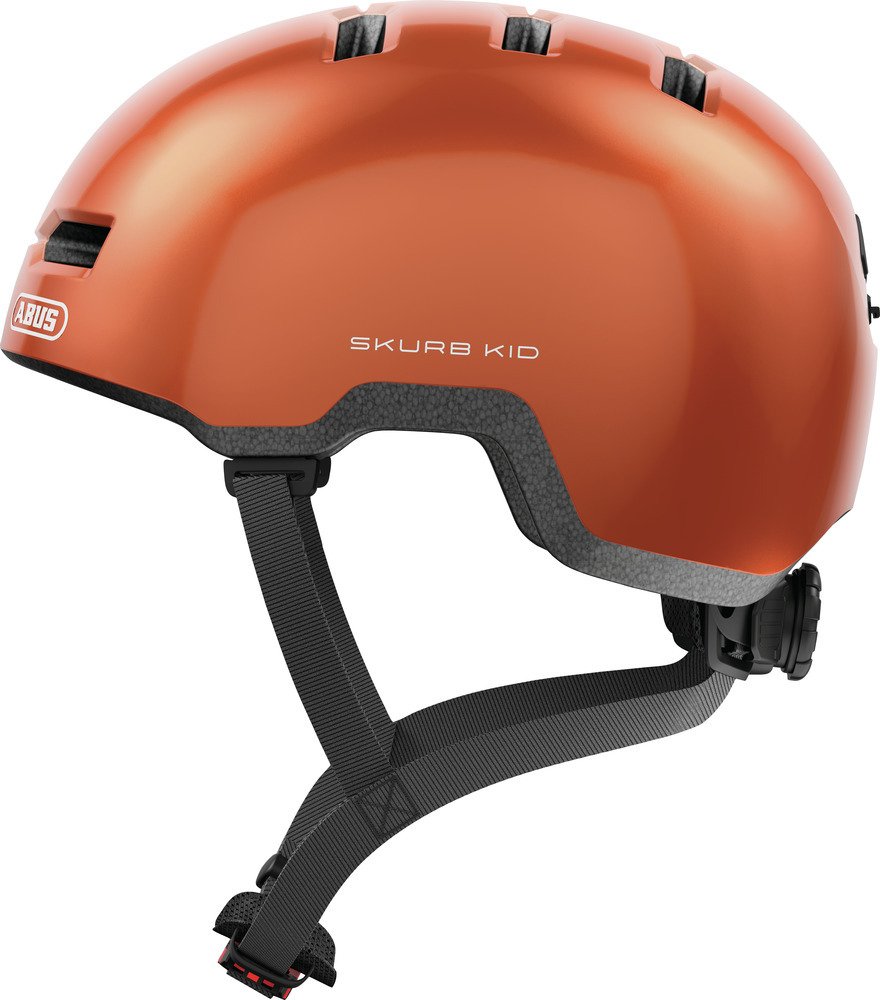 Kask rowerowy Abus Skurb Kid, kask dziecięcy i młodzieżowy, M, goldfish orange AS