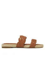 Espadryle damskie - Tommy Hilfiger Espadryle Leather Rope Espadrille Mule FW0FW08503 Brązowy - miniaturka - grafika 1
