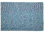 Dywany - Beliani Dywan z filcowych kulek ciemnoniebieski/biały 160 x 230 cm AMDO - miniaturka - grafika 1