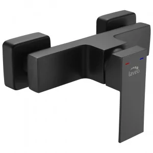 Laveo BLQ 740D Bateria natryskowa $297cienna bez zestawunatryskowegoJednouchwytowaSpos$298b monta$299u $300cienny G$301owica 35 mmWyko$302czenie czarne - Baterie wannowe i prysznicowe - miniaturka - grafika 1