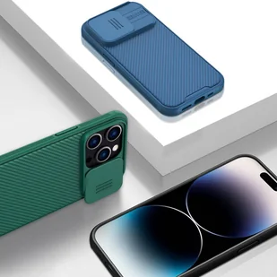Nillkin CamShield Pro Case etui iPhone 14 Pro Max pancerny pokrowiec osłona na aparat kamerę niebieski - Etui i futerały do telefonów - miniaturka - grafika 14