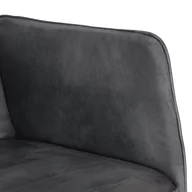 Fotele - Fotel bujany z podnóżkiem, szary, skóra naturalna Lumarko - miniaturka - grafika 1