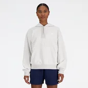 Bluzy damskie - Bluza damska New Balance WT41507AHH  szara - miniaturka - grafika 1