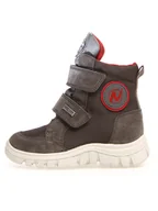 Botki damskie - Naturino Skórzane botki "Gemi" w kolorze szarym - miniaturka - grafika 1