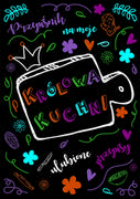 Notesy i bloczki - Przepiśnik - Królowa Kuchni, A4, Czarny - miniaturka - grafika 1