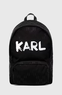 Karl Lagerfeld plecak męski kolor czarny duży wzorzysty - Plecaki - miniaturka - grafika 1