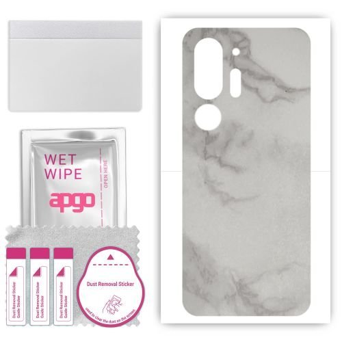 folia naklejka skórka strukturalna na TYŁ do HTC U24 Pro - Marmur Szary - apgo SKINS