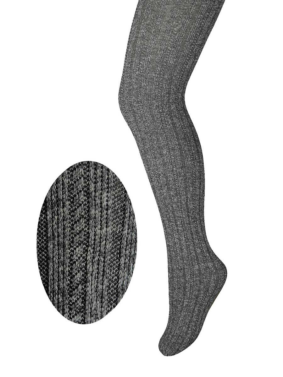 Dziewczęce rajstopy microfibra 3D sweterek szare Milusie r.140/146